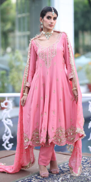 Light Pink Anarkali Set