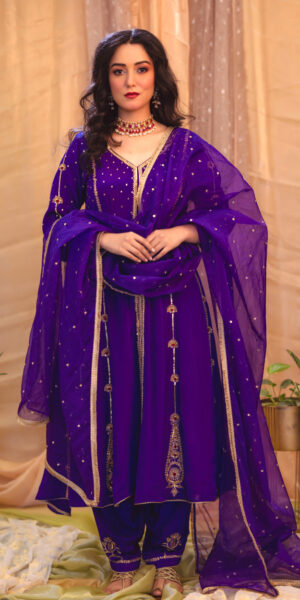 Rang e' Jammani- Purple Elegant Anarkali